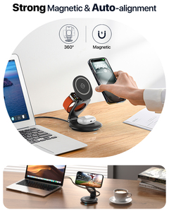 แท่นชาร์จสำหรับเดินทางแบบพกพา30W แท่นชาร์จเร็ว3 in 1ที่ชาร์จไร้สายสำหรับ iPhone airpods iWatch อุปกรณ์แอปเปิ้ล - Product Image 5