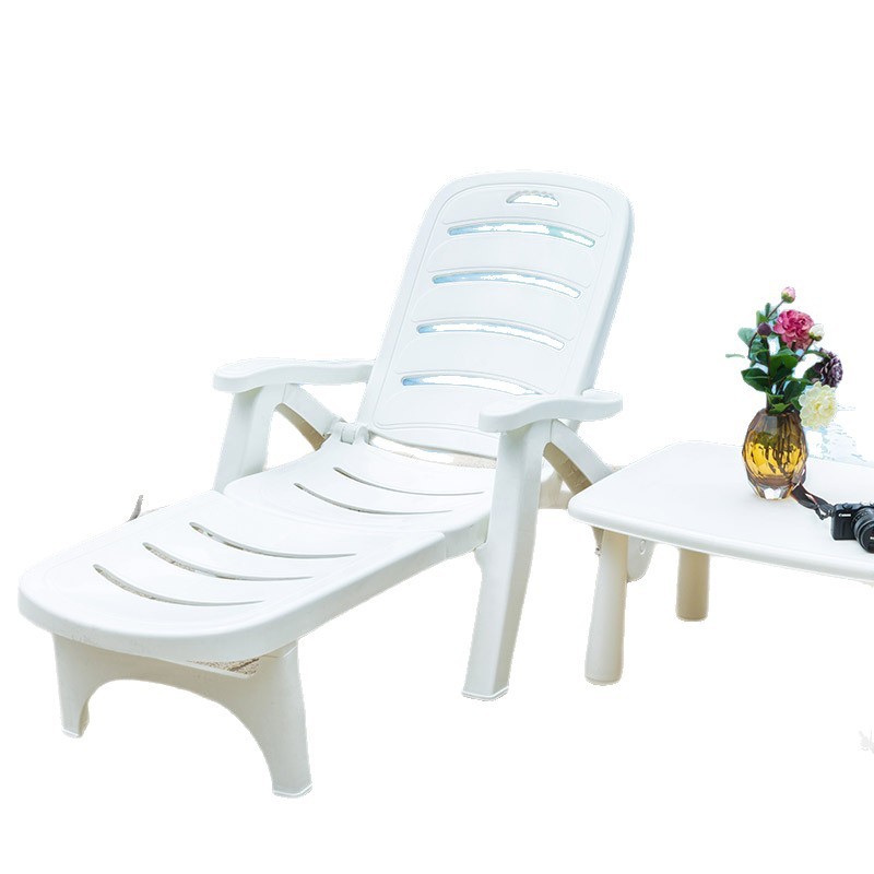 One white, thickened recliner