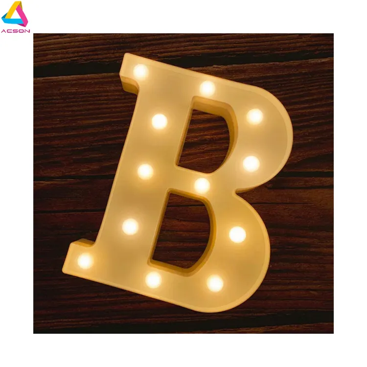 LED กระโจม A-Z จดหมายป้ายงานแต่งงานตกแต่งเหตุการณ์หลอดไฟ Led ตัวอักษรหมายเลขผู้ผลิตป้าย