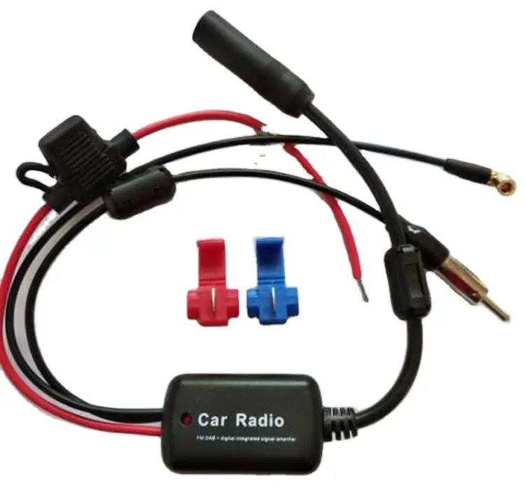 Amplificador de señal de Radio para coche, cable de extensión de antena AM FM + DAB, para radio y transmisión de audio