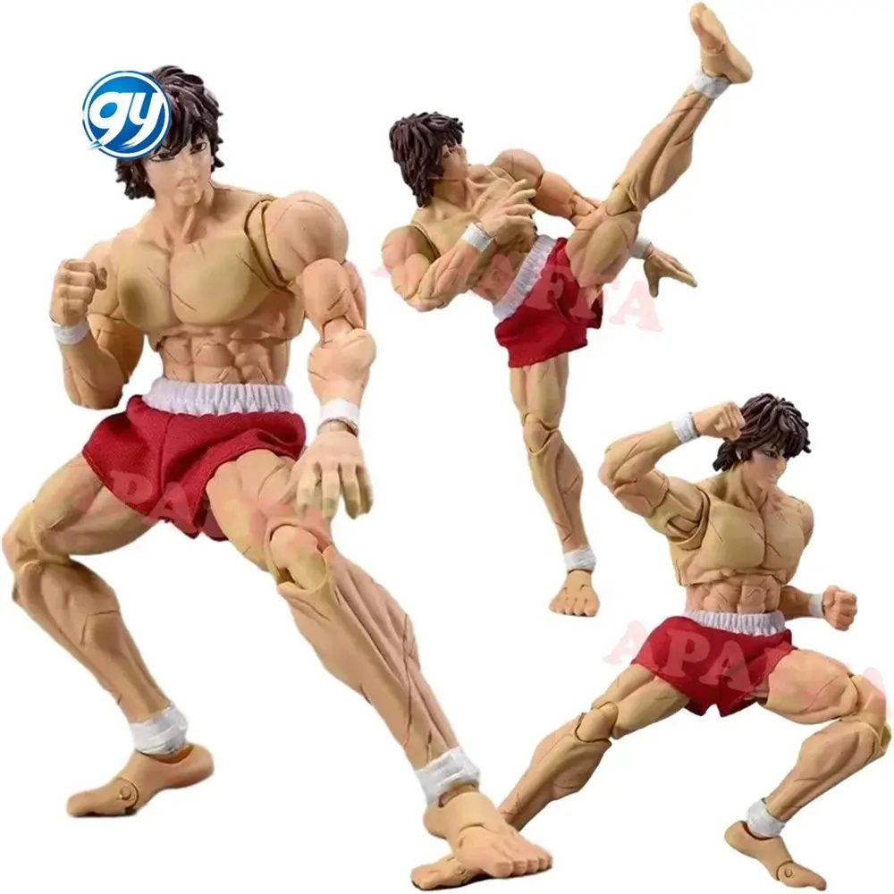 GY Figuras de 17cm Hanma Baki Anime Figure Baki the Grappler Action Figure Fighting Youth Figurine Model Doll Toys Gifts