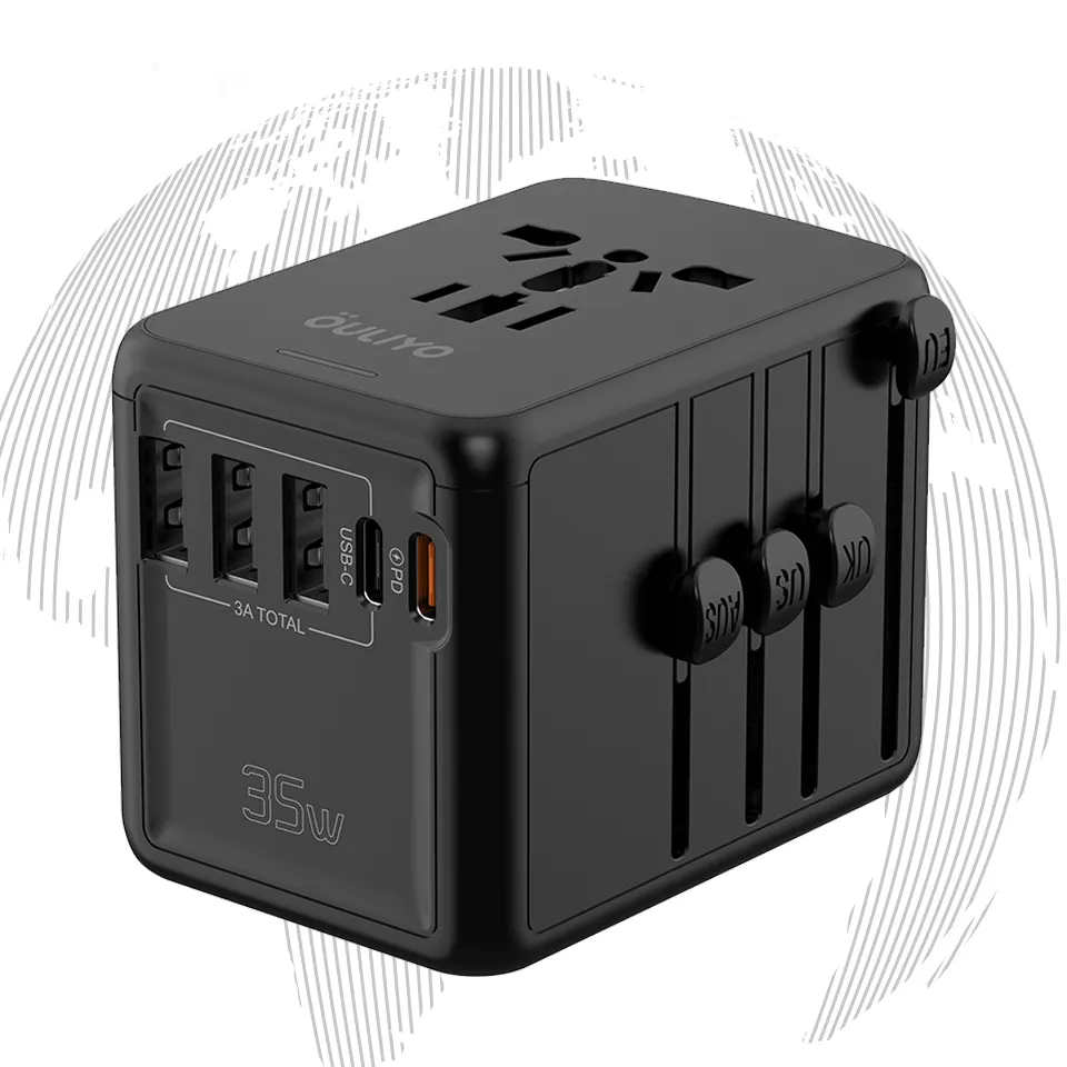 OULIYO 2000W popolare globale di viaggio plug world international universale da viaggio adattatore di alimentazione tipo c usb caricabatterie rapido