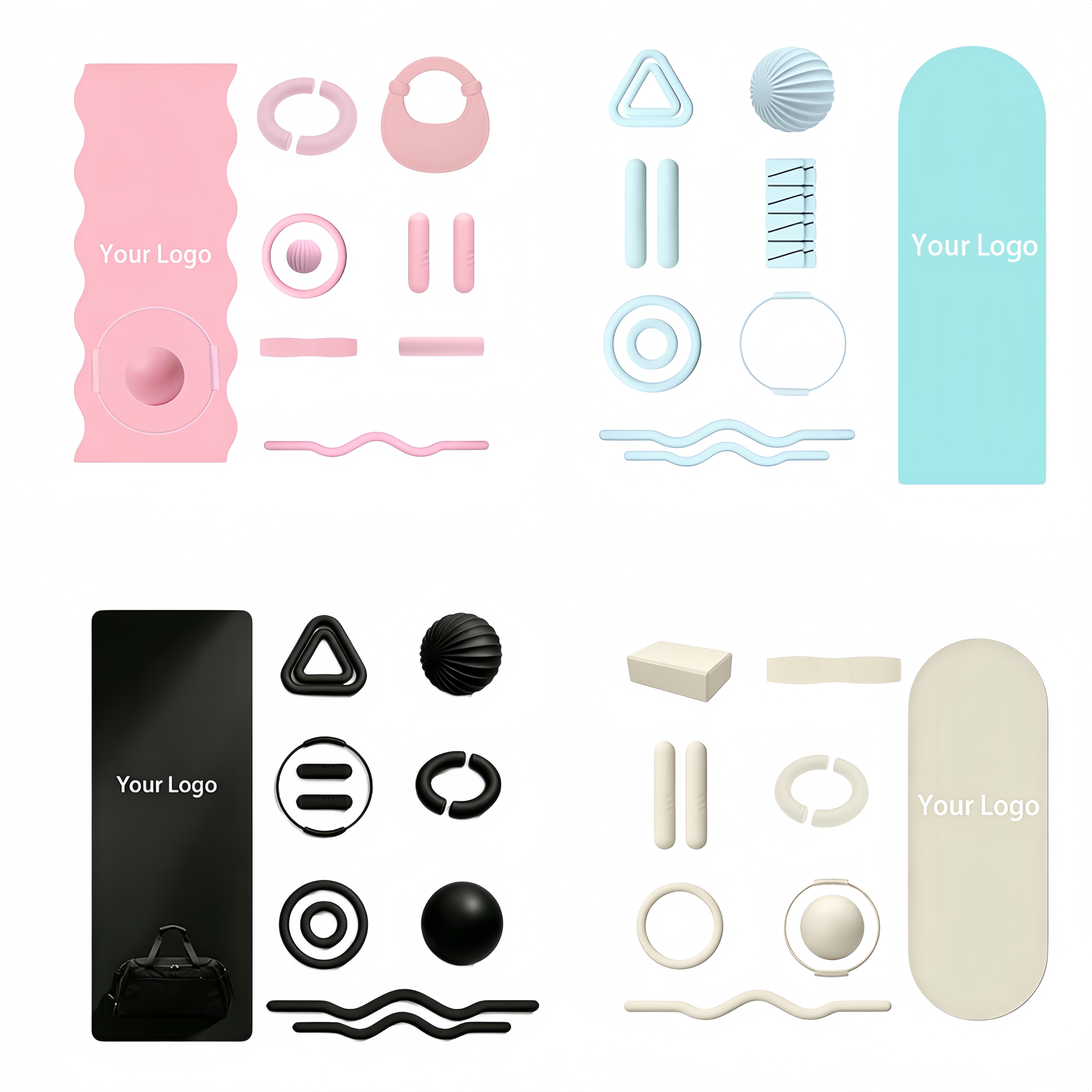 Negro/Rosa/Azul/Beige/Verde/Gris
