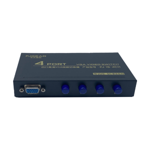 Interruptor VGA de 4 puertos FJGEAR, interruptor de 4 entradas y 1 salida, 4 puertos 1920*1440 HD MI Adopter/CE/FCC/RoHs con carcasa de metal, 1, 2, 2, 2 - Product Image 1