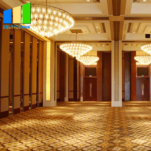 Khách sạn tùy chỉnh kết thúc tạm thời di động Divider khung nhôm trượt gấp Gỗ Acoustic di chuyển tường phân vùng - Product Image 6