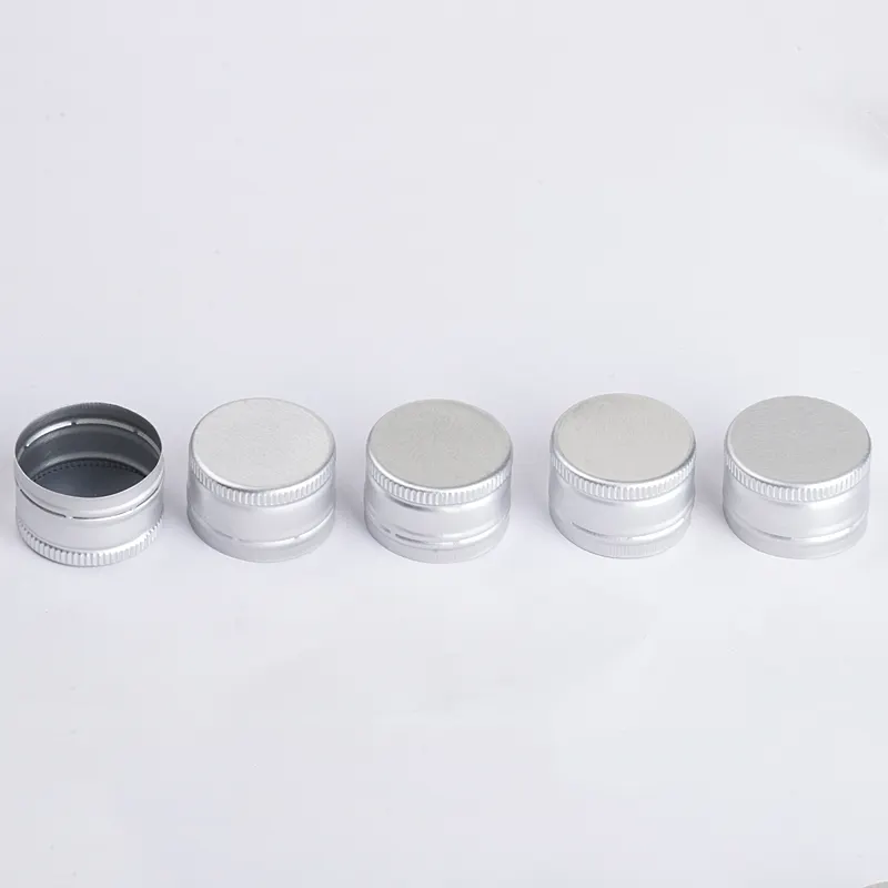 Tutup sekrup Aluminium logam kustom ukuran harga rendah untuk botol kosmetik medis