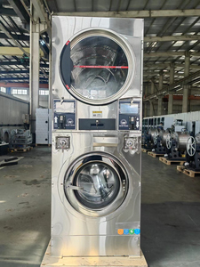 Laundromat Коммерческая Прачечная машина полностью автоматическая монетная/карточная стек стиральная и сушильная машина