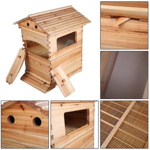 Auto Wooden Flows Bee Hive House Kit Beehive Boxes with 7 Pieces Comb Honey Frames for <strong>Beginning</strong> and Professional Beekeepers - Product Image 3