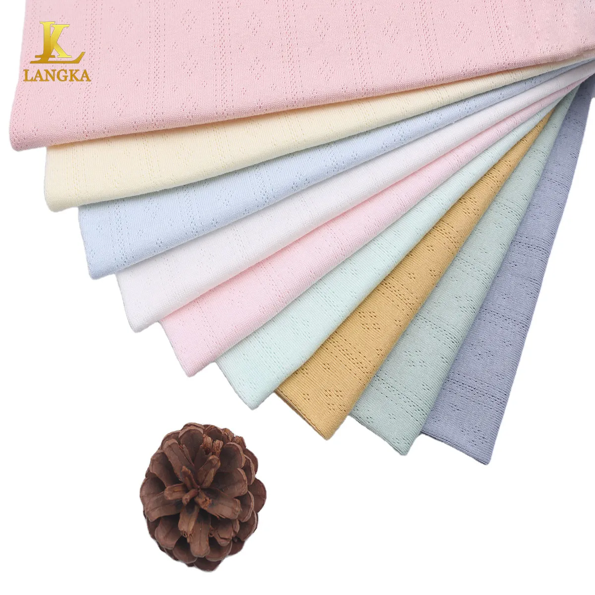 Langka fabricantes chineses cor sólida 100% algodão tecido jacquard shirting