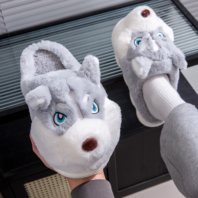 Chaussons d'hiver gris