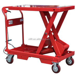 Petite <span class=keywords><strong>table</strong></span> élévatrice de ciseaux/chariot manuel de chariot pour l'entrepôt/ascenseur hydraulique léger de chariot de chariot d'entrepôt de ciseaux de main - Product Image 5