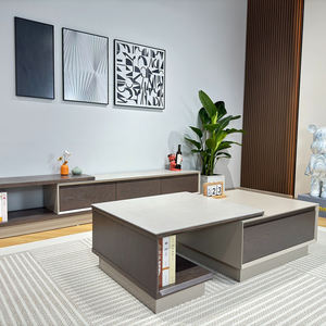 יחידת טלוויזיה מעץ מלא extendable עם אחסון יוקרה מודרני סלון ריהוט עץ טלוויזיה שולחן מדיה קונסולת טלוויזיה לעמוד ארון - Product Image 4