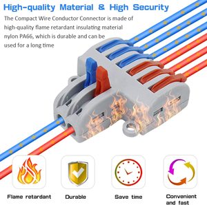 250V 32A Push-On Conector rápido Bloque de terminales eléctrico Conector de cable de alimentación - Product Image 5
