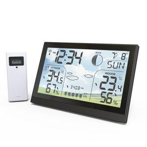 Hot Offer Wireless Weather Station with Outdoor Sensor,Weather <strong>Forecaster</strong> with RCC DCF Clock - Product Image 5