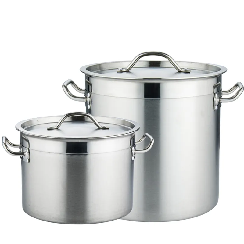 Housing and Commercial Stainless Steel Large Capacity Soup and Stock Pot With Lid and Double Handle