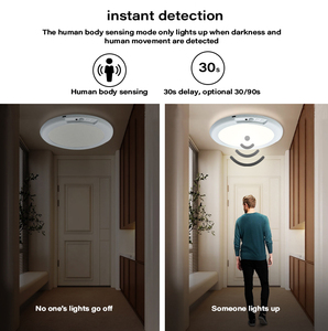 Banqcn 7-Inch 4200mAh <strong>Sensor</strong> Lamps Magnetic <strong>Function</strong> Small Round Ceiling <strong>Light</strong> LED Panel Rechargeable Round Panel <strong>Light</strong> LED - Product Image 2