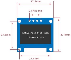Display OLED a 4pin da 0.96 pollici 128x64 SSD1306 Chip SPI IIC modulo schermo LCD seriale - Product Image 5
