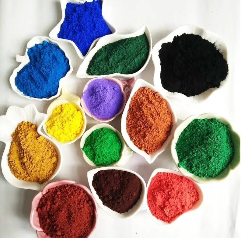 Beton için demir oksit pigmentleri kaldırım tuğla/demir oksit pigmentleri ennik çini/demir oksit renkli mozaik