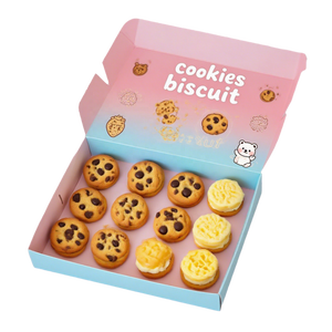 Lớn brookie Cookies hộp giấy bao bì các tông màu hồng duy nhất nhỏ sang trọng giáng sinh tùy chỉnh Cookie hộp - Product Image 3