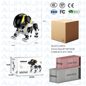 AJh चार्ज बुद्धिमान रिमोट कंट्रोल टॉय आरc चलने वाले कुत्ते 2.4 घज 360 घूर्णन बदलने योग्य कुत्ते इंटरैक्टिव rc रोबोट खिलौने - Product Image 6