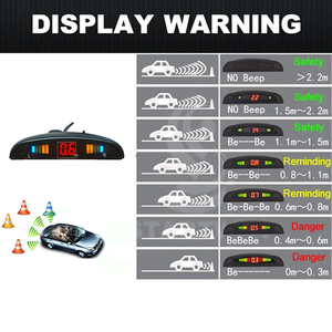 Hesida DC12V Universal <strong>Wireless</strong> Rear <strong>Reverse</strong> 4 <strong>Sensors</strong> Buzzer Display Audio Alarm Ultrasonic Car Auto Suv Parking <strong>Sensor</strong> <strong>System</strong> - Product Image 3