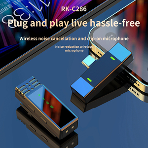 J68マイクデジタルディスプレイワイヤレスマイク20mノイズリダクションビデオ録画インタビュー用磁気laeplマイク - Product Image 4