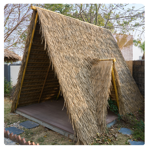 Nhân tạo Palm thatch mái CuộN UV chống thấm nước chống cháy cho Pavilion vườn khu nghỉ mát Tiki ô mái ngói - Product Image 1