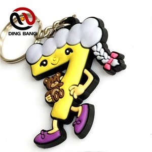 โปรโมชั่น3D นุ่ม PVC Key Chain ยอดนิยมยาง Key Tags 3D สัตว์พวงกุญแจ - Product Image 1