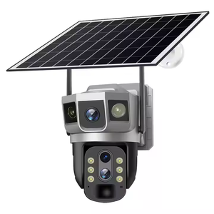 360 ° tam renkli kablosuz güvenlik kamera gece görüş üç ekran güneş için gündüz gece cep telefonu uzaktan SD/MMC hafıza kartı - Product Image 1
