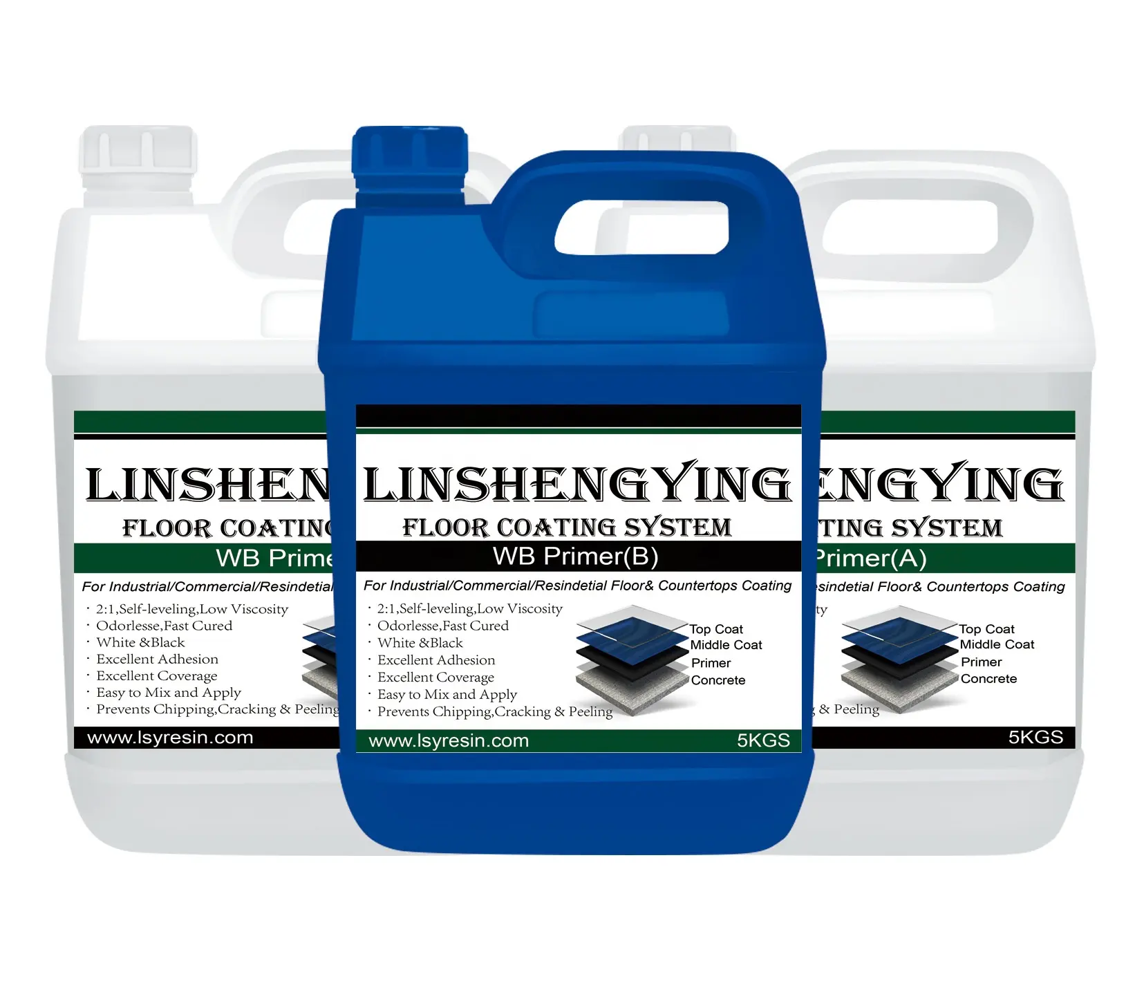 2:1 Watergedragen Epoxy Primer Voor Vloer En Countertops Coating