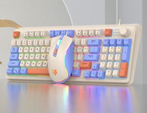 コンピュータアクセサリー有線ゲームキーボードマルチカラーバックライト付きマルチメディアPC/デスクトップ/ラップトップ対応英語Kailh Axis - Product Image 6