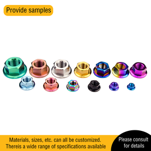 Ăn mòn Hex đầu mặt bích Titan đi xe đạp sửa đổi Titan Nut TC4 M5-M16 đa kích thước mặt bích Nut Titan nhập khẩu hạt - Product Image 4