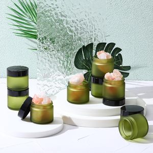 Losyonlar tozları merhemler örnek krem saklamak için iç gömlekleri ile 2 oz cam kapaklı kavanoz boş yuvarlak kozmetik kavanozlar - Product Image 5