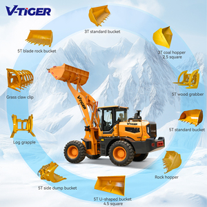 1 Cubic Meter Bucket Capacity Powerful and Fast <strong>Loading</strong> and <strong>Unloading</strong> 4 Wheel Mini <strong>Loaders</strong> - Product Image 5