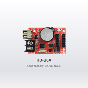 Huidu hd-U6A одиночный и двойной цвет U диск контрольная карта имеет 320*32 пикселей LED P10 дисплейный модуль контроллера