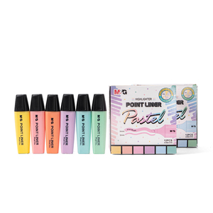 Juego de Resaltadores de colores Pastel M & G, fluorescente, no tóxico, marcador, juego de bolígrafos perfumados, punta de cincel, resaltador de papelería para estudiantes - Product Image 1