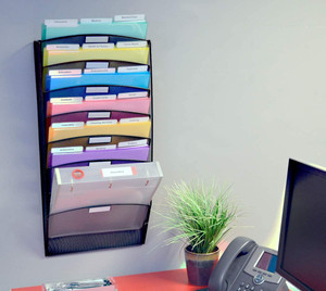 8 स्तरीय कार्यक्षेत्र माउंट फांसी फ़ाइल सॉर्टर दस्तावेज़ फ़ोल्डर परियोजना जेब कार्यालय जाल दीवार फ़ाइल आयोजक - Product Image 4