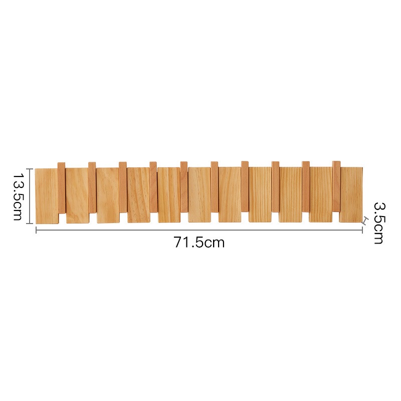 10 crochets Bois de hêtre + bois de pin