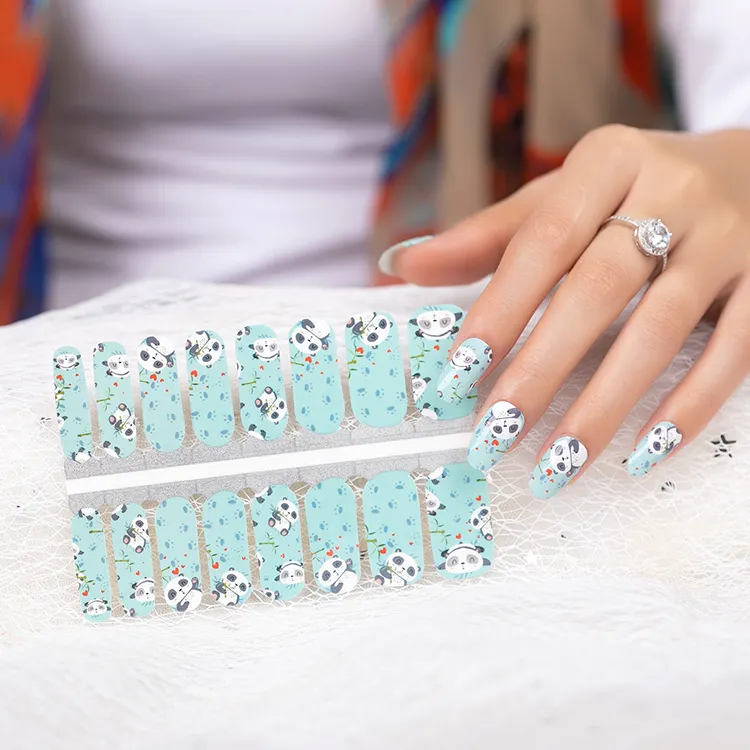 New Arrival Full Cover Transfer Colorful Nail Foil Sticker Art Sexy Stone Nail Wraps Sticker Manicure Water Decals