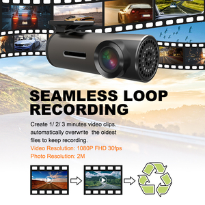 <strong>Hidden</strong> Mini 1080P Wifi Dash <strong>Camera</strong> 360 Degree Rotatable Lens <strong>APP</strong> Operate DVR Driver - Product Image 4