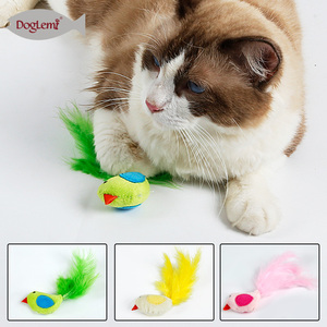 La naturaleza Catnip Cat juguetes de la pluma de pájaro mascota gatito juguete 3 colores de la mezcla - Product Image 3