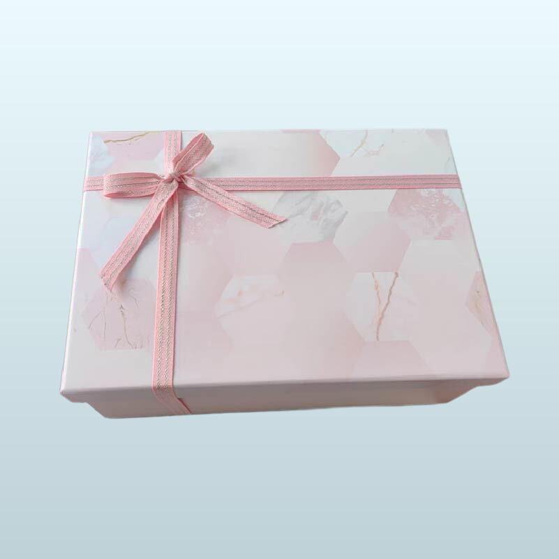11 White Marble Foldable Two-Piece Base & Lid Box