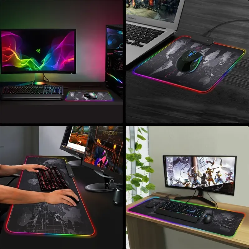 แผ่นรองเมาส์ไร้สาย,แผ่นรองเมาส์แบบขยายได้ RGB แผ่นรองเมาส์แบบกำหนดเองแผ่นรองเมาส์3xl แผ่นรองเมาส์สำหรับเล่นเกมเปล่า