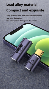 All'ingrosso il più caldo su tutta la rete tipo C a USB C adattatore 40G lato piegare adattatore di trasmissione ad alta velocità connettore Usb4 - Product Image 4