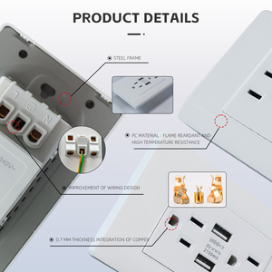 118 MB系列2 USB充电双USB插座2.1A 5v a型墙壁插头电源插座 - Product Image 5