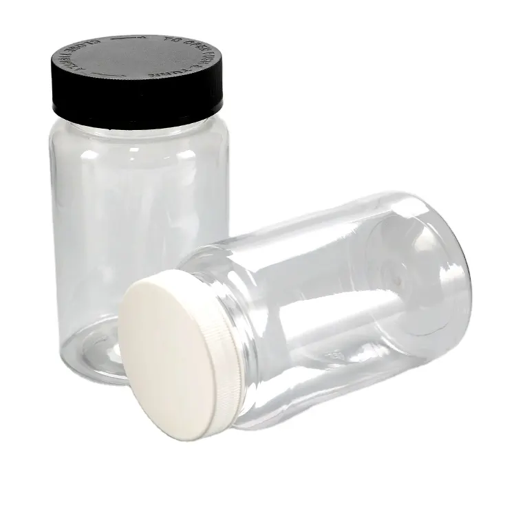 Tutti i tipi di commestibile 100ml/120ml/150ml/200ml Pet grandi capsule bottiglia di pillola bottiglia di vitamina di plastica