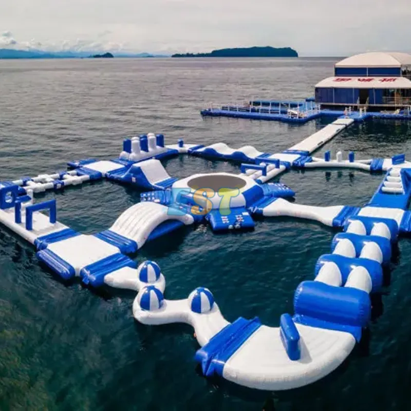 Parc flottant gonflable d'Aqua de jeu commercial de parc d'amusement d'eau d'Aqua de sport d'adultes pour le lac et la mer
