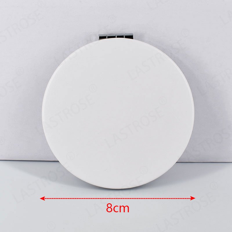 8cm white round mirror