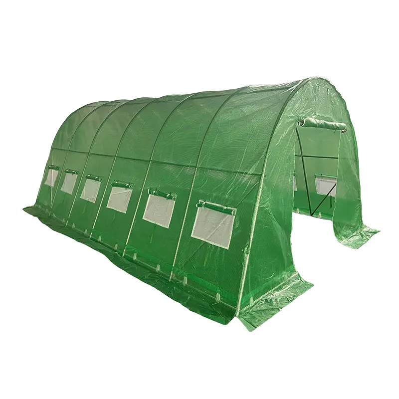 טיאנג'ין 2024 מכירה חמה 4x3x2m צינורות גדולים סדרה מקצועית PE מוגבה מיטת גן אוהל כיסוי צמח מיני חממת פוליתונל