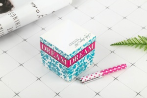 Cubo de papel personalizado de alta calidad, Impresión de logotipo personalizado, notas adhesivas, venta al por mayor - Product Image 4